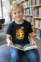 Koszulka z kobrą dla chłopca czarna słodki kawaii, zdjęcie 7