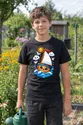 Koszulka z żaglówką dla chłopca czarna słodki kawaii, zdjęcie 8