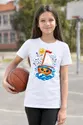 Koszulka z żaglówką dla dziewczynki biała słodki kawaii, zdjęcie 3