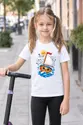 Koszulka z żaglówką dla dziewczynki biała słodki kawaii, zdjęcie 5