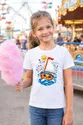 Koszulka z żaglówką dla dziewczynki biała słodki kawaii, zdjęcie 7