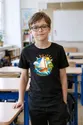 Koszulka z żaglówką dla chłopca czarna okrągła odznaka, zdjęcie 3