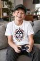 Koszulka z huskym pixel art dla chłopca biała dla dzieci, zdjęcie 6
