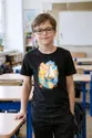 Koszulka z żaglówką dla chłopca czarna delikatna akwarela, zdjęcie 3