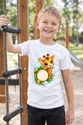 Koszulka z żyrafą dla chłopca biała słodki kawaii, zdjęcie 4
