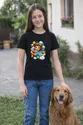 Koszulka z pilotem dla dziewczynki czarna słodki kawaii, zdjęcie 3