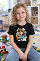 Koszulka z pilotem dla dziewczynki czarna słodki kawaii, zdjęcie 4