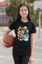 Koszulka z pilotem dla dziewczynki czarna słodki kawaii, zdjęcie 8