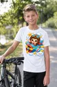 Koszulka z pilotem dla chłopca biała słodki kawaii, zdjęcie 3