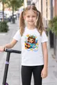 Koszulka z pilotem dla dziewczynki biała słodki kawaii, zdjęcie 5