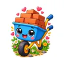 Koszulka dziecięca z taczką dla chłopca biała słodki kawaii, zdjęcie 2