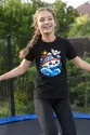 Koszulka z motorówką dla dziewczynki czarna słodki kawaii, zdjęcie 4
