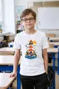 Koszulka z latarnią morską wycinanka dla chłopca biała dla dzieci, zdjęcie 3