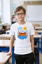 Koszulka z łódką rysunek dla chłopca biała kredkami, zdjęcie 6