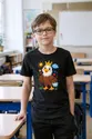 Koszulka z orłem dla chłopca czarna rysunek kredkami, zdjęcie 6