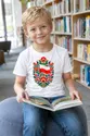 Koszulka z flagą Polski dla chłopca biała ludowa wycinanka, zdjęcie 5
