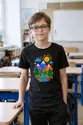 Koszulka z górami dla chłopca czarna rysunek kredkami, zdjęcie 4