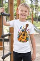 Koszulka z gitarą dla chłopca biała efekt haftu prezent, zdjęcie 4
