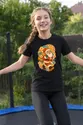 Koszulka dziecięca z mikołajem dla dziewczynki czarna retro, zdjęcie 6