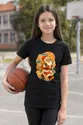 Koszulka dziecięca z mikołajem dla dziewczynki czarna retro, zdjęcie 8