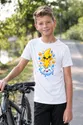 Koszulka z piorunem dla chłopca biała słodki styl kawaii, zdjęcie 5