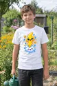 Koszulka z piorunem dla chłopca biała słodki styl kawaii, zdjęcie 8