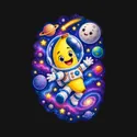 Koszulka z bananem dla chłopca czarna kosmiczny astronauta, zdjęcie 2
