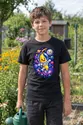 Koszulka z bananem dla chłopca czarna kosmiczny astronauta, zdjęcie 8