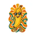 Koszulka z bananem dla chłopca biała retro lata 70, zdjęcie 2