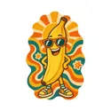 Koszulka z bananem dla dziewczynki biała retro lata 70, zdjęcie 2