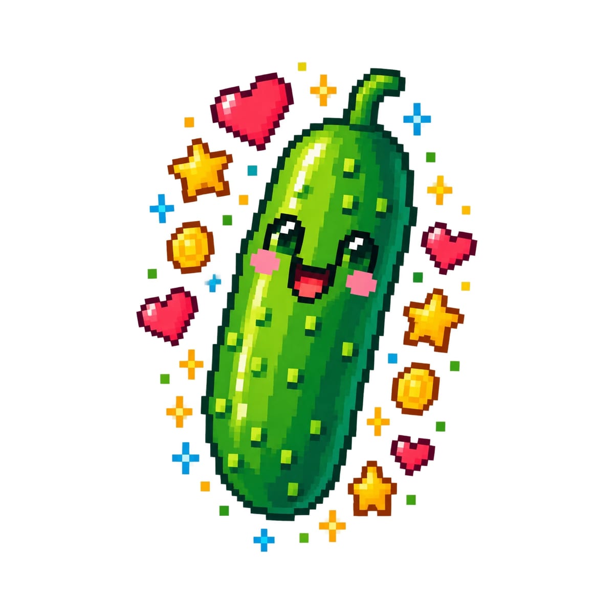 Koszulka dla chłopca z ogórkiem biała pixel art retro gra, zdjęcie 2
