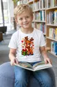 Koszulka z reniferem dla dzieci dla chłopca biała pixel art, zdjęcie 5