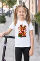 Koszulka z reniferem dla dzieci dla dziewczynki biała pixel art, zdjęcie 5