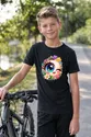 Koszulka z okiem dla chłopca czarna słodki styl kawaii, zdjęcie 3