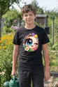 Koszulka z okiem dla chłopca czarna słodki styl kawaii, zdjęcie 8