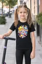 Koszulka dla chłopca z kosmosem czarna słodki styl kawaii, zdjęcie 3