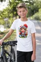 Koszulka dziecięca z rycerzem dla chłopca biała słodki styl kawaii, zdjęcie 5