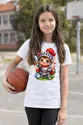 Koszulka dziecięca z rycerzem dla dziewczynki biała słodki kawaii, zdjęcie 7