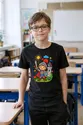 Koszulka z rycerzem dla chłopca czarna rysunek kredkami, zdjęcie 7