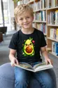 Koszulka z awokado dla chłopca czarna słodki kawaii styl, zdjęcie 6