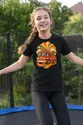 Koszulka dziecięca z wozem strażackim dla dziewczynki czarna retro, zdjęcie 5