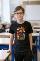 Koszulka dziecięca z samurajem dla chłopca czarna wesoła bajka, zdjęcie 4