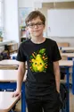 Koszulka z gruszką dla chłopca czarna geometryczny styl, zdjęcie 5