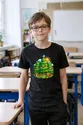 Koszulka dziecięca z lasem dla chłopca czarna słodkie sosenki, zdjęcie 5