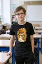 Koszulka z bałwankiem dla chłopca czarna retro styl lat 70, zdjęcie 8