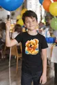 Koszulka z golden retrieverem dla chłopca czarna efekt naklejki, zdjęcie 7
