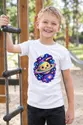 Koszulka z planetami dla chłopca biała kosmiczny styl z gwiazdami, zdjęcie 4