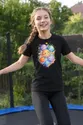 Koszulka dziecięca z planetą dla dziewczynki czarna delikatna akwarela, zdjęcie 4