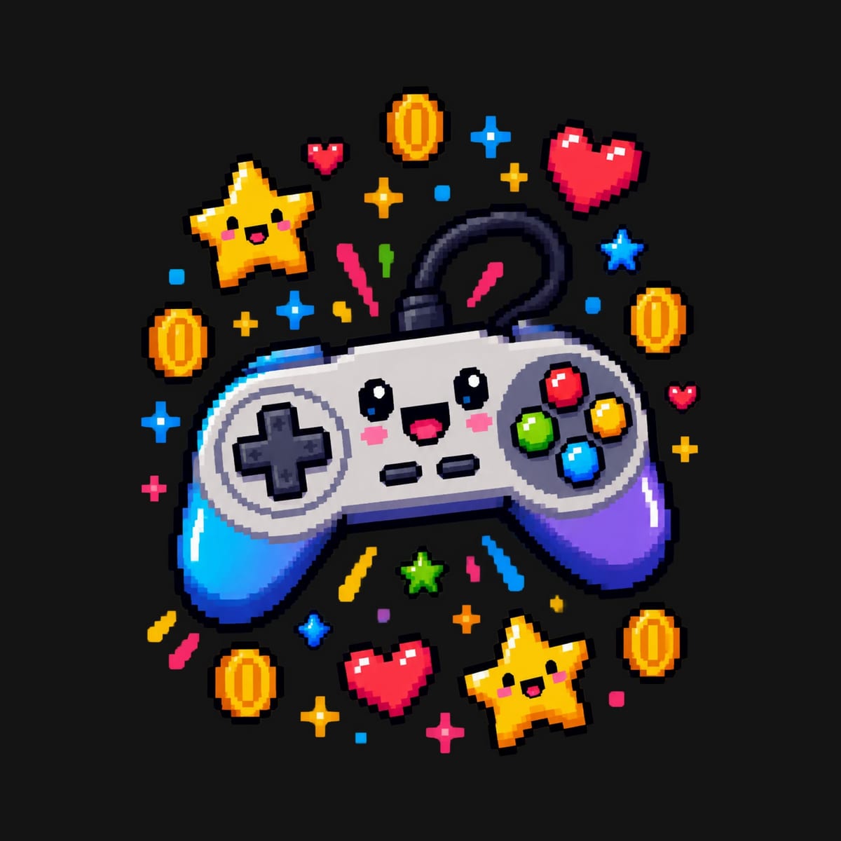 Koszulka z padem dla chłopca czarna pixel art, zdjęcie 2