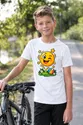 Koszulka dziecięca z buźką dla chłopca biała wesoła bajkowa animacja, zdjęcie 5